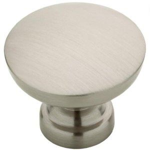 LIberty Hardware Fulton P29523-SN-C 1-1/8 in. Round Knob Satin Nickel 5 Pack